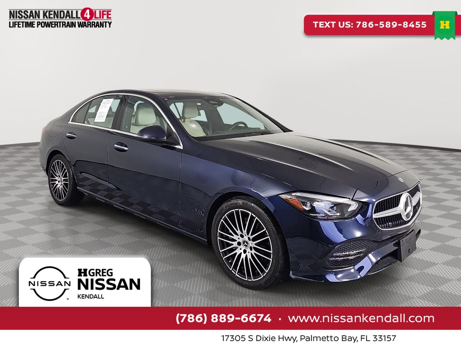 Blue 2023 Mercedes-Benz C-Class Sedan Rear-Wheel Drive 9-Speed Automatic