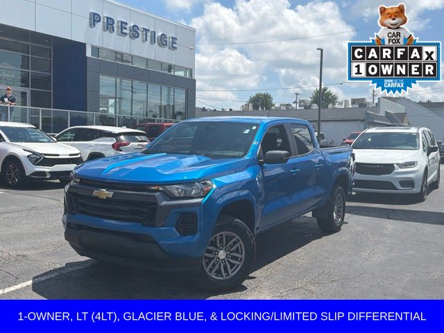 Glacier Blue Metallic 2023 Chevrolet Colorado Pickup Truck Four-Wheel Drive 8-Speed Automatic