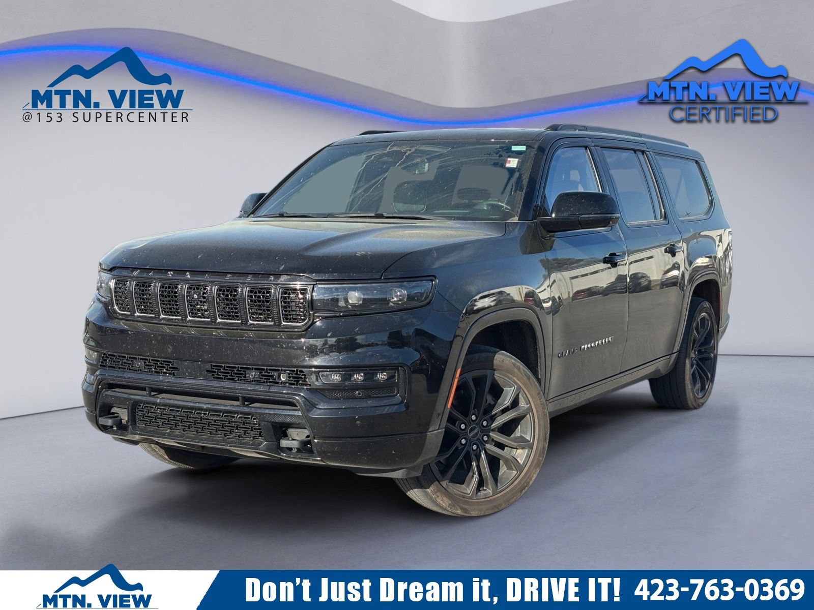 Diamond Black Crystal Pearlcoat 2023 Jeep Grand Wagoneer L Series III 4WD SUV / Crossover Four-Wheel Drive 8-Speed Automatic