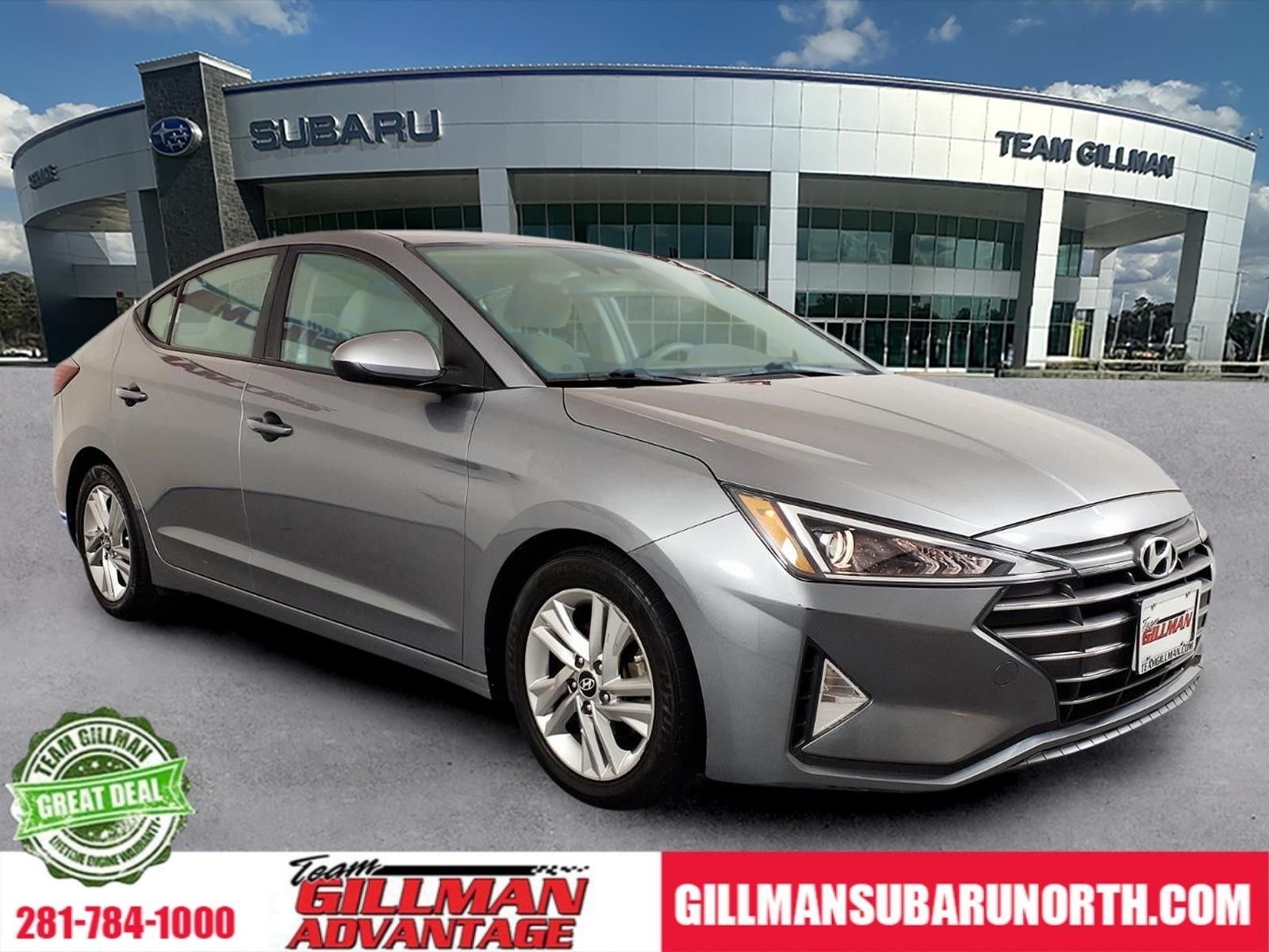 Galactic Gray 2019 Hyundai Elantra Sedan Front-Wheel Drive 6-Speed Automatic