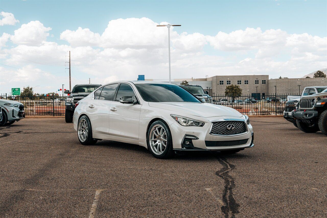 Majestic White 2022 INFINITI Q50 Sedan Rear-Wheel Drive 7-Speed Automatic Overdrive