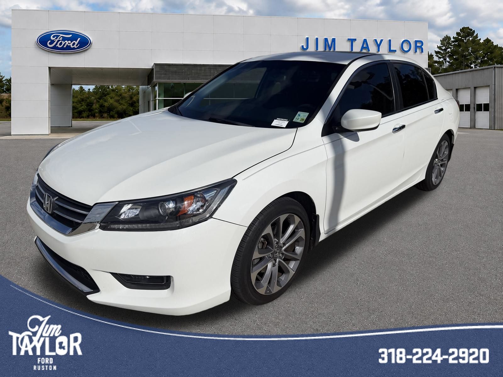 White 2014 Honda Accord Sedan Front-Wheel Drive Continuously Variable Transmission