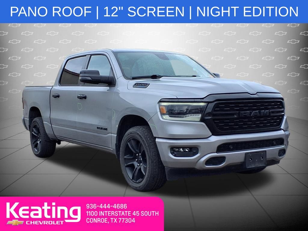 Billet Silver Metallic Clearcoat 2023 RAM 1500 Pickup Truck Four-Wheel Drive 8-Speed Automatic
