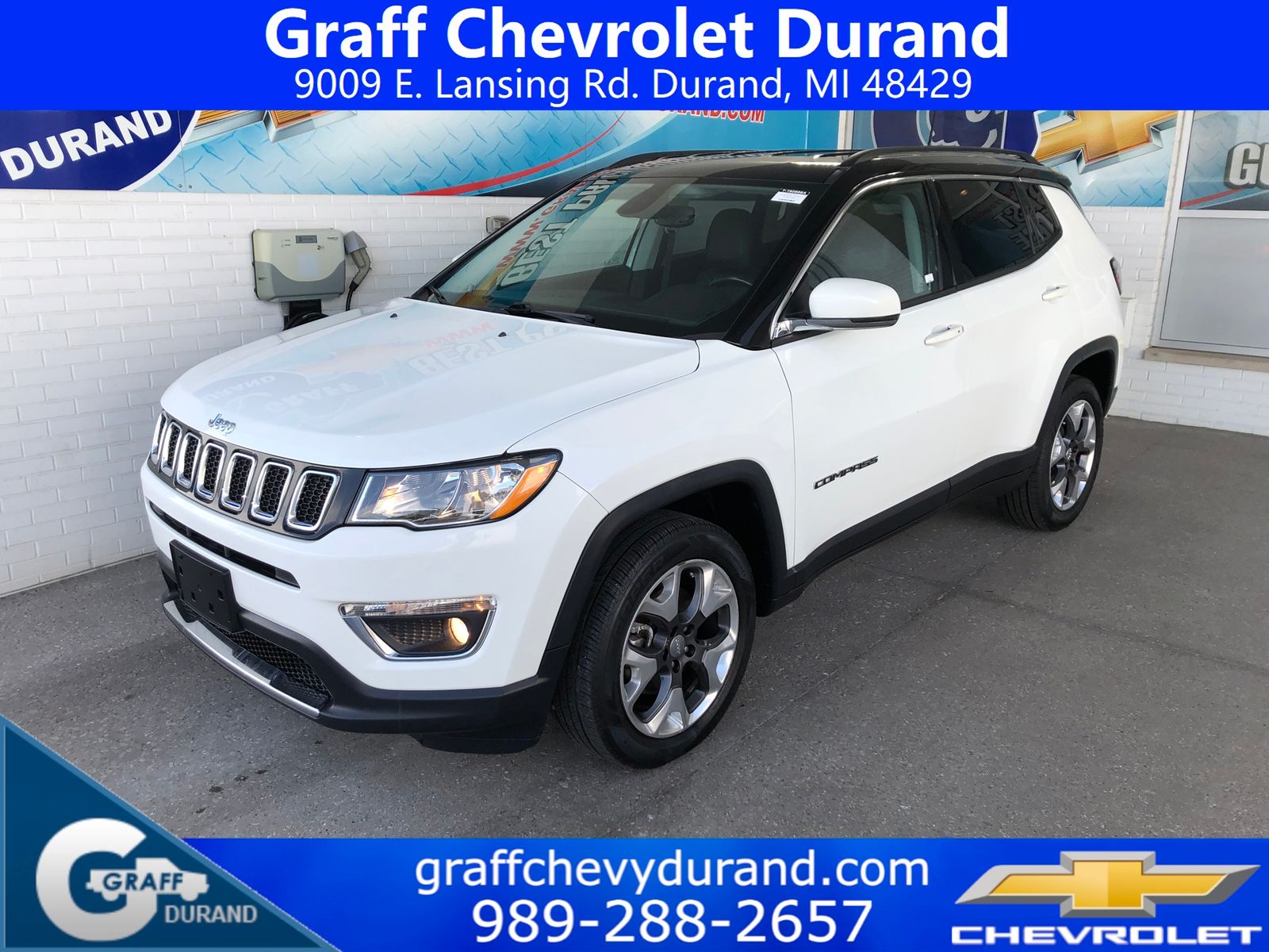 White Clearcoat 2019 Jeep Compass SUV / Crossover Four-Wheel Drive 9-Speed Automatic