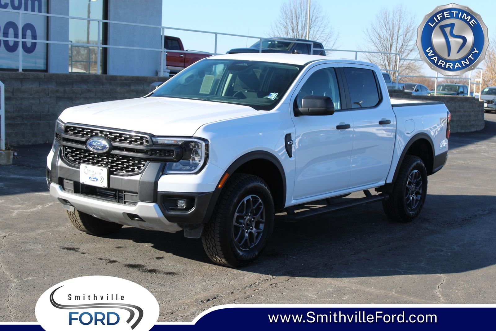 Oxford White 2025 Ford Ranger XLT SuperCrew 4WD Pickup Truck Four-Wheel Drive Automatic