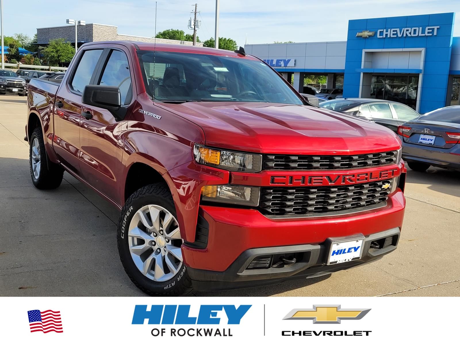 Cherry Red Tintcoat 2021 Chevrolet Silverado 1500 Custom Crew Cab RWD Pickup Truck 4X2 8-Speed Automatic