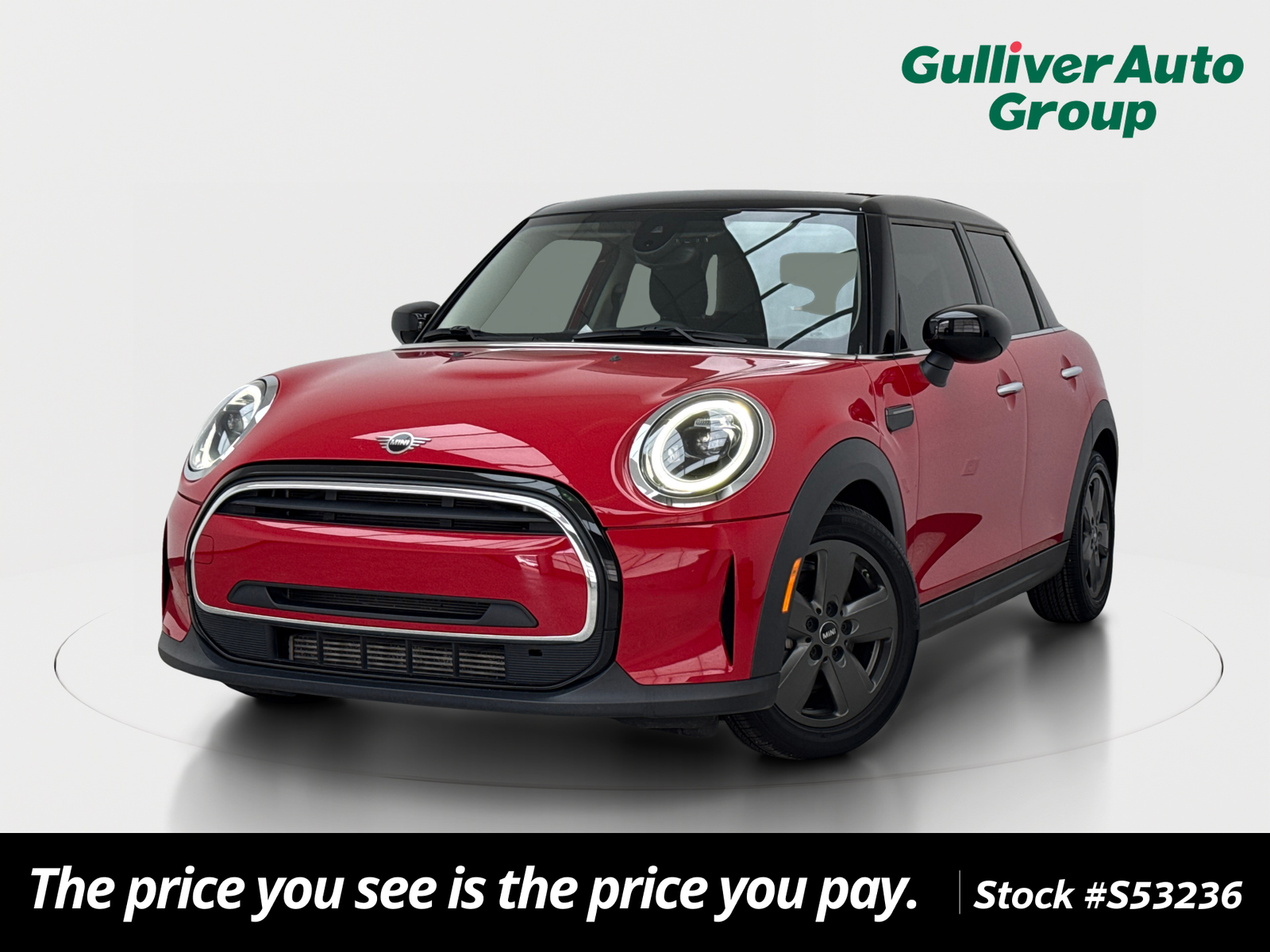 Chili Red 2023 MINI Cooper 4-Door Hatchback FWD Hatchback Front-Wheel Drive 7-Speed Automatic