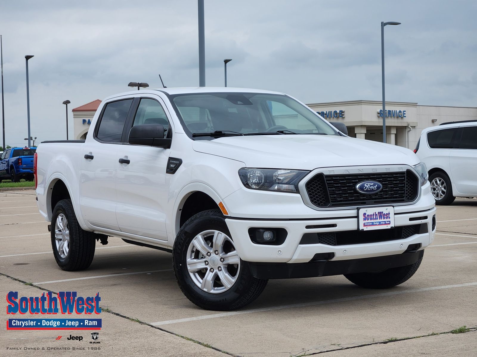 Oxford White 2019 Ford Ranger XLT SuperCrew RWD Pickup Truck 4X2 Automatic