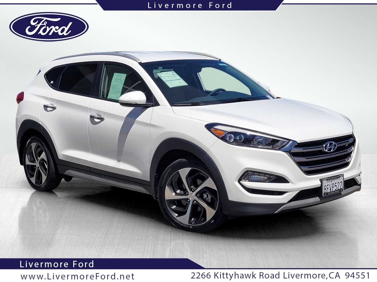 Dazzling White 2018 Hyundai Tucson SUV / Crossover All-Wheel Drive 7-Speed Automatic