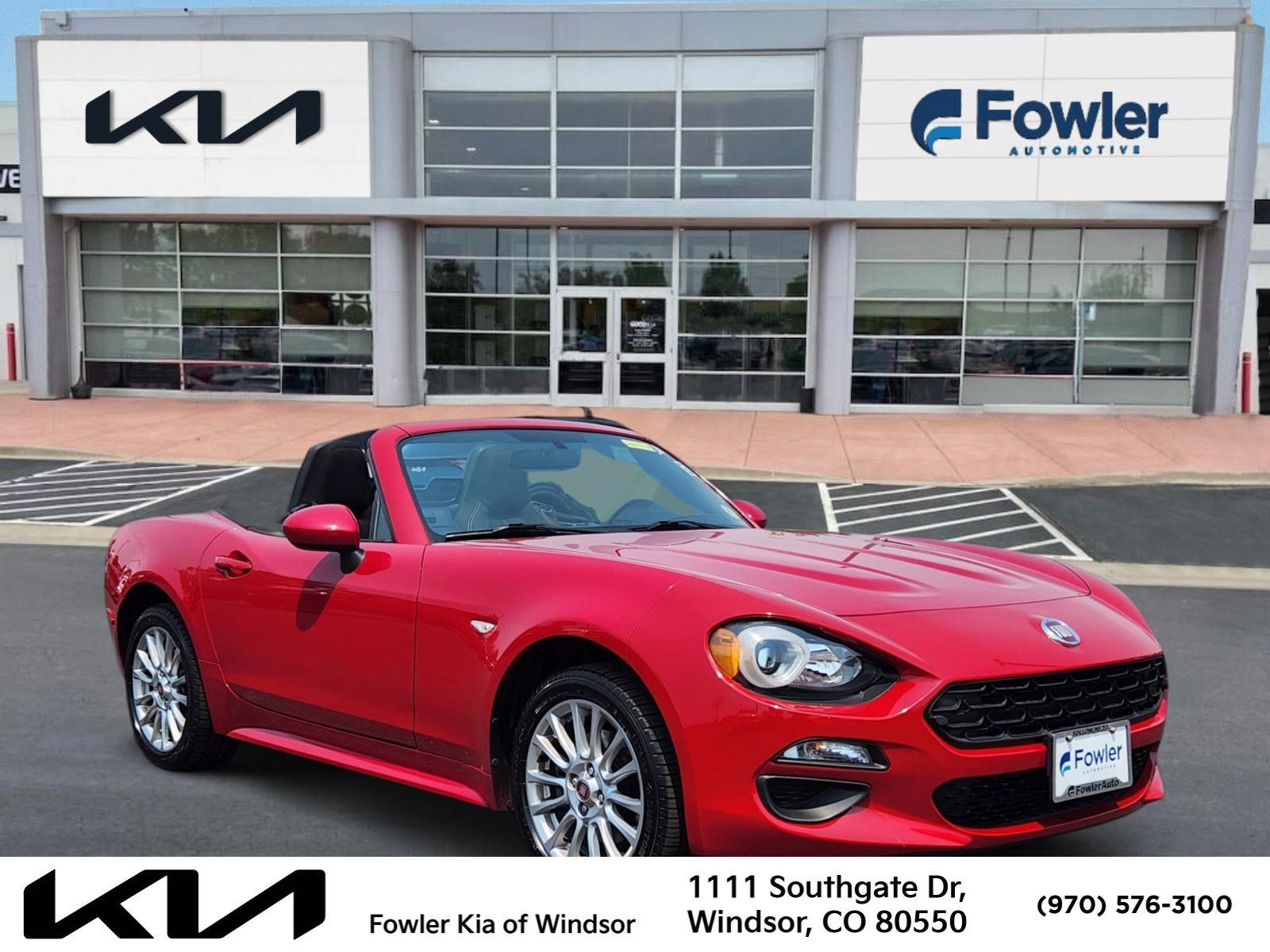 Rosso Red 2017 FIAT 124 Spider Convertible Rear-Wheel Drive 6-Speed Automatic