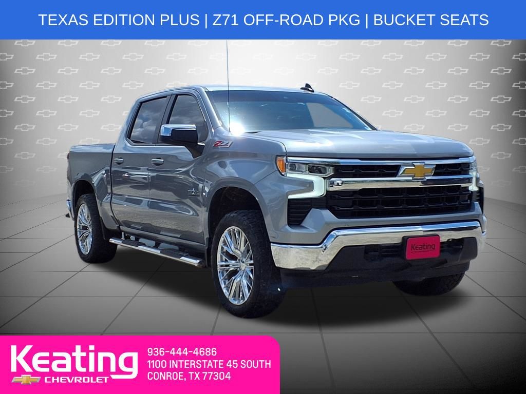 Sterling Gray Metallic 2024 Chevrolet Silverado 1500 Pickup Truck Four-Wheel Drive Automatic