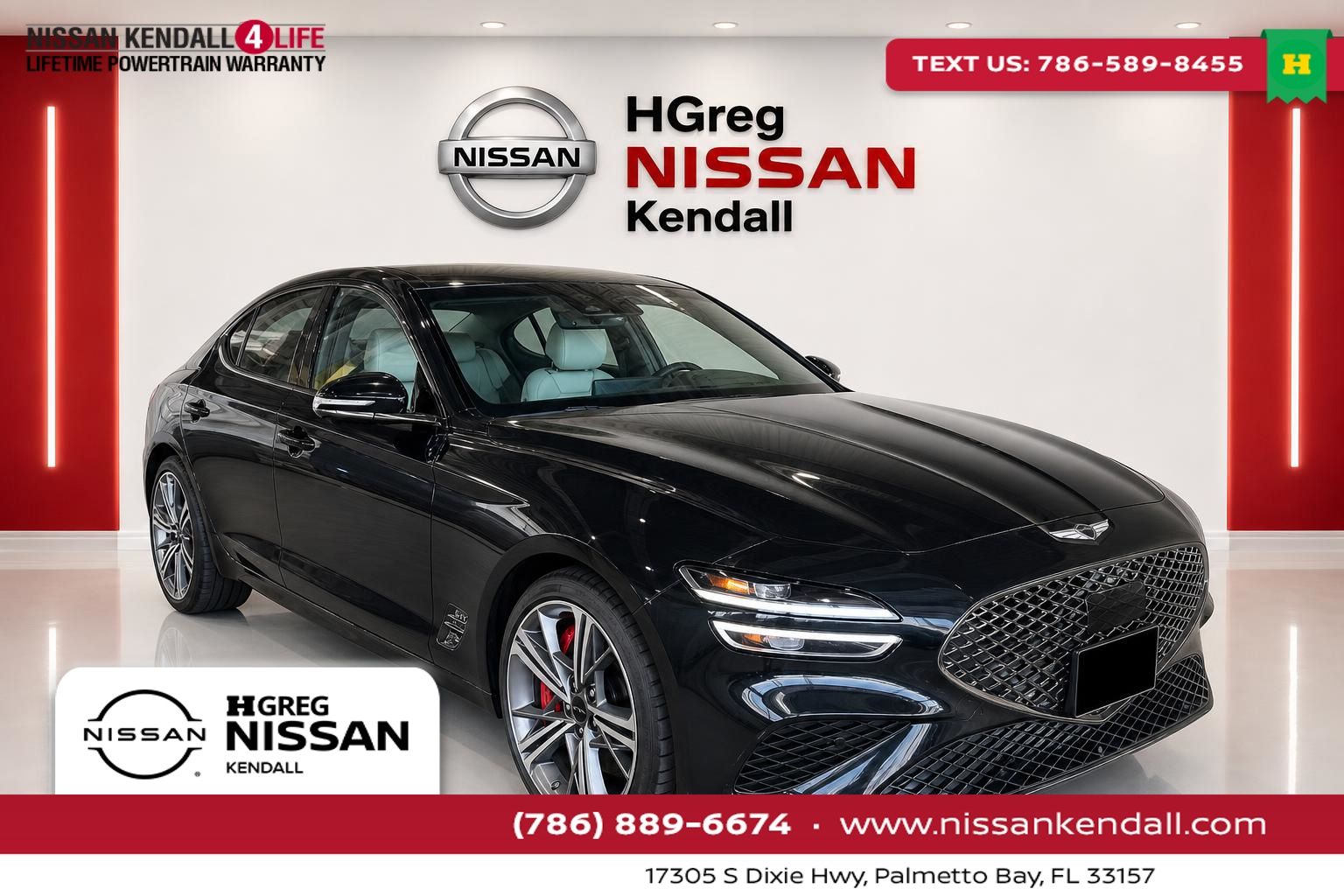 Black 2025 Genesis G70 Sedan Rear-Wheel Drive 8-Speed Automatic
