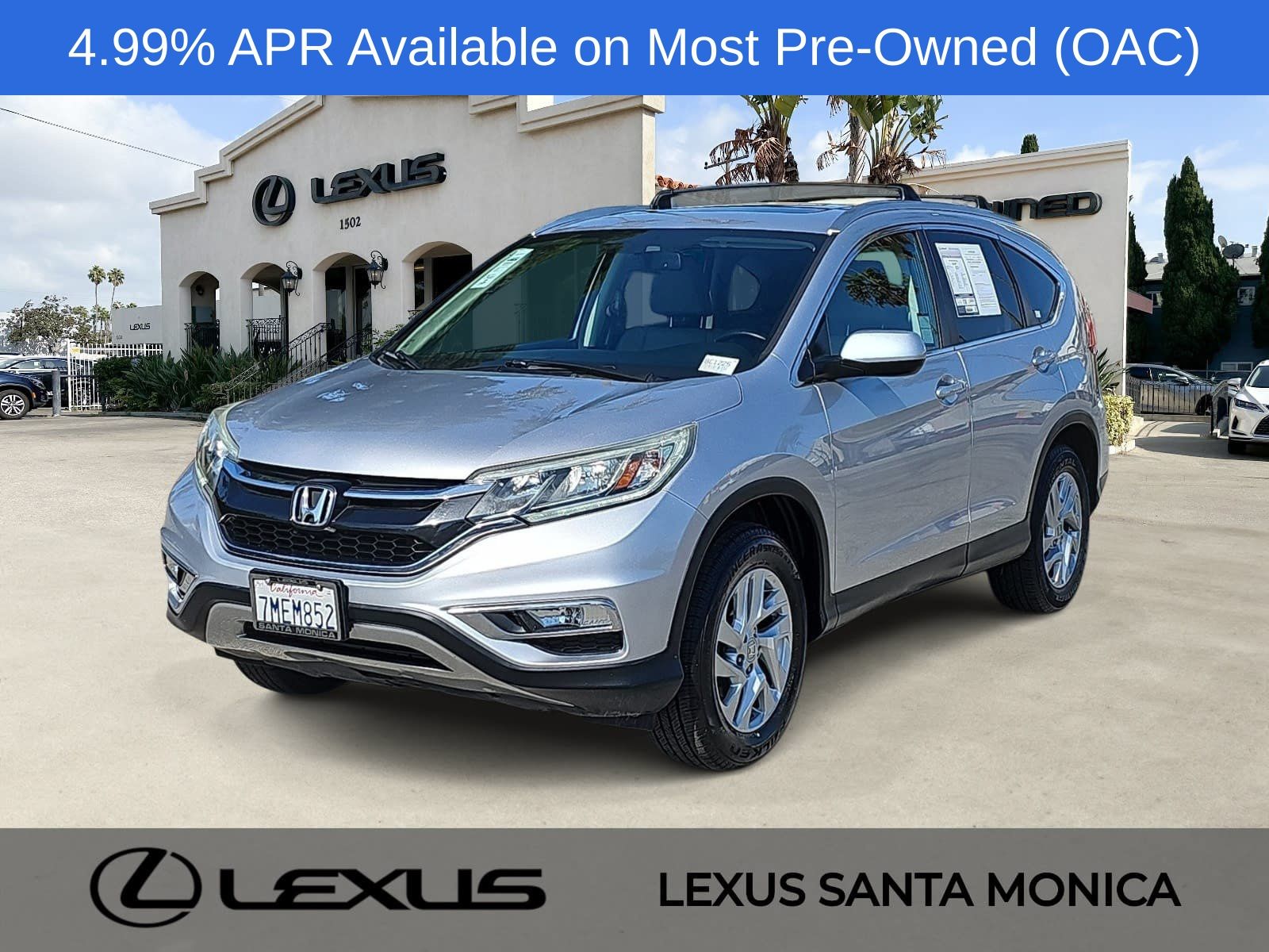Silver 2015 Honda CR-V SUV / Crossover All-Wheel Drive Continuously Variable Transmission