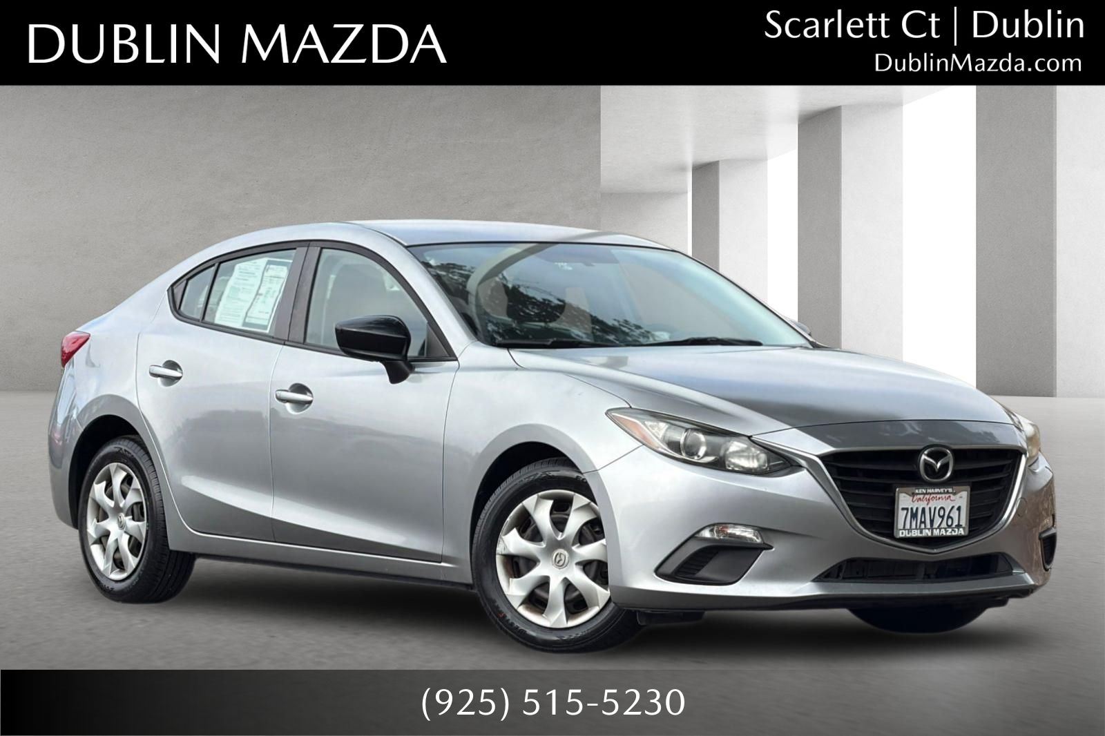 Liquid Silver Metallic 2015 Mazda MAZDA3 Sedan Front-Wheel Drive 6-Speed Manual