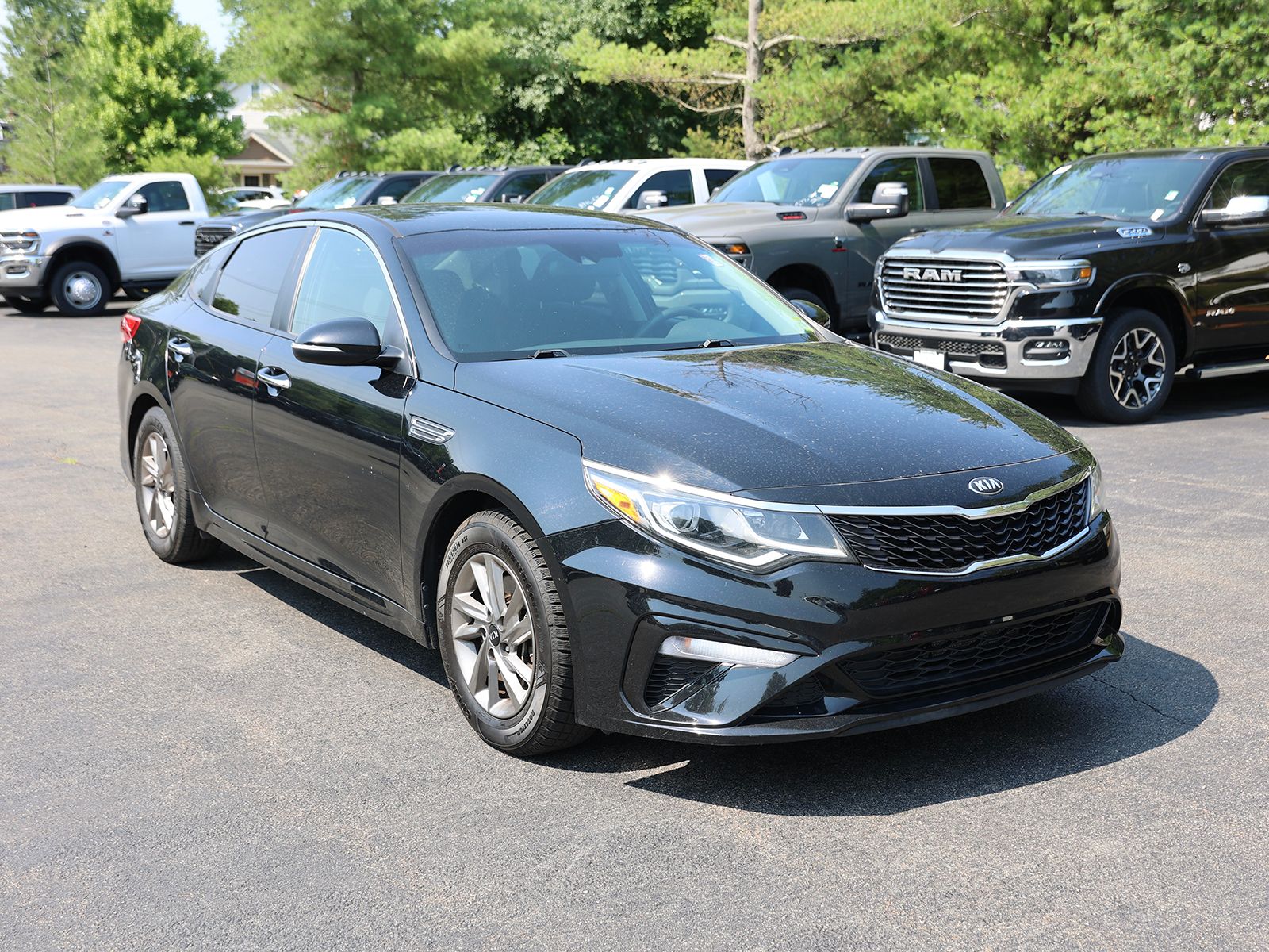 Ebony Black 2020 Kia Optima Sedan Front-Wheel Drive 6-Speed Automatic