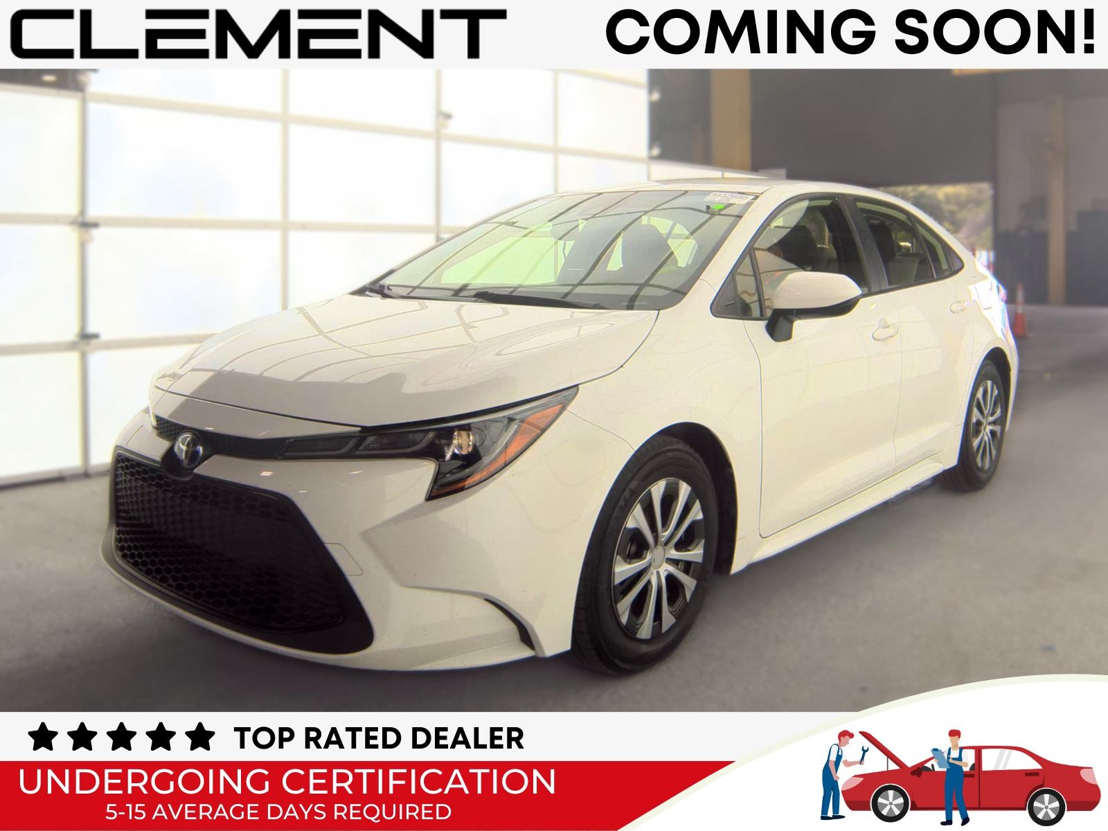 White 2022 Toyota Corolla Hybrid Sedan Front-Wheel Drive Continuously Variable Transmission