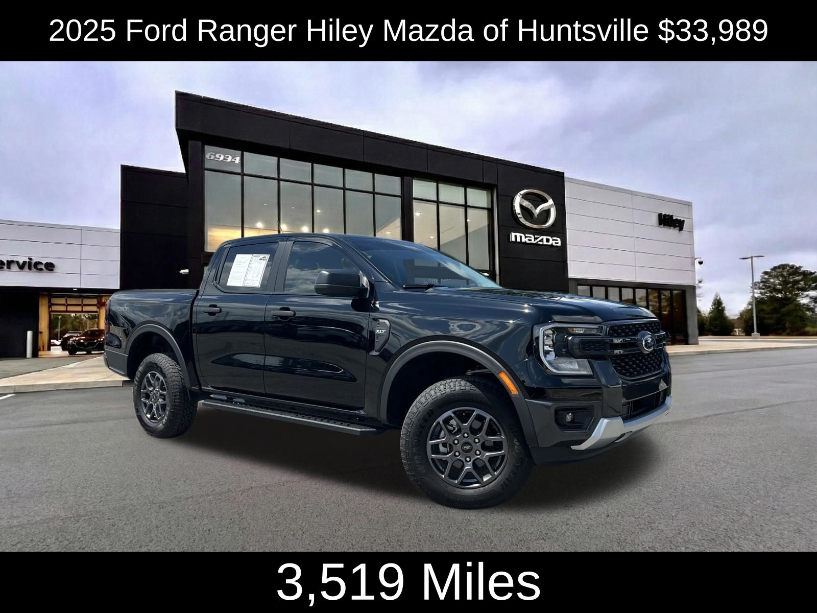 Shadow Black 2025 Ford Ranger Pickup Truck 4X2 Automatic