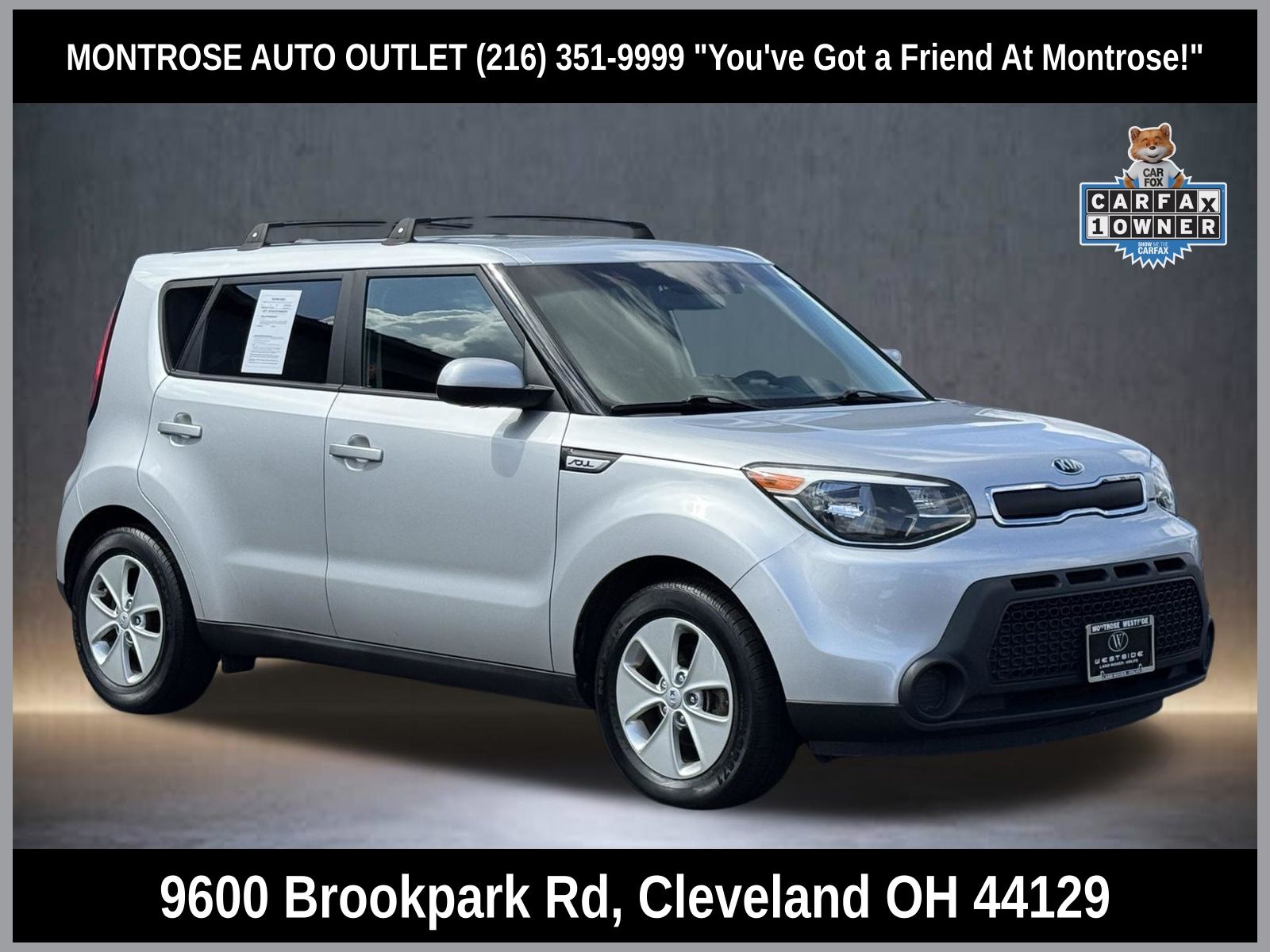Bright Silver 2016 Kia Soul Base Wagon Front-Wheel Drive 6-Speed Automatic