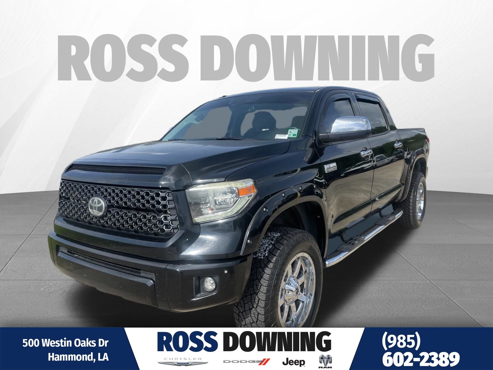 Midnight Black Metallic 2019 Toyota Tundra Pickup Truck Four-Wheel Drive 6-Speed Automatic