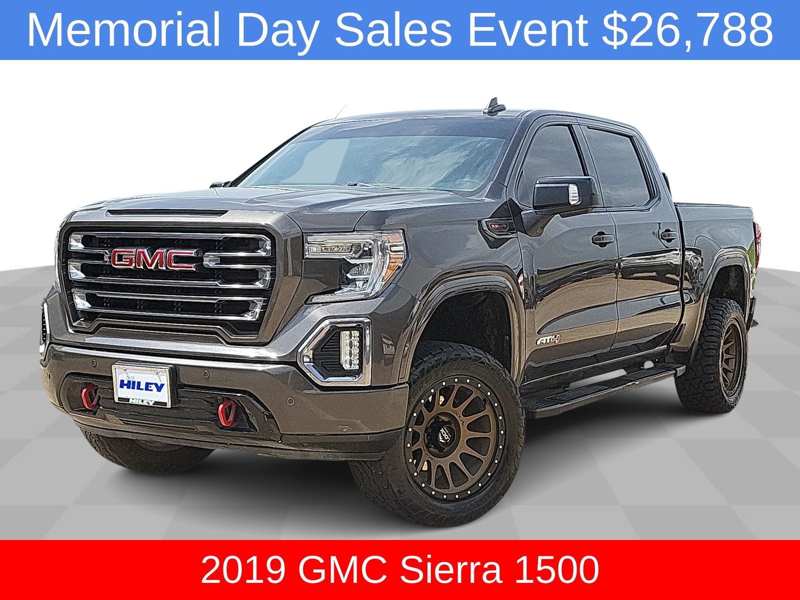 Smokey Quartz Metallic 2019 GMC Sierra 1500 AT4 Crew Cab 4WD Pickup Truck Four-Wheel Drive Automatic