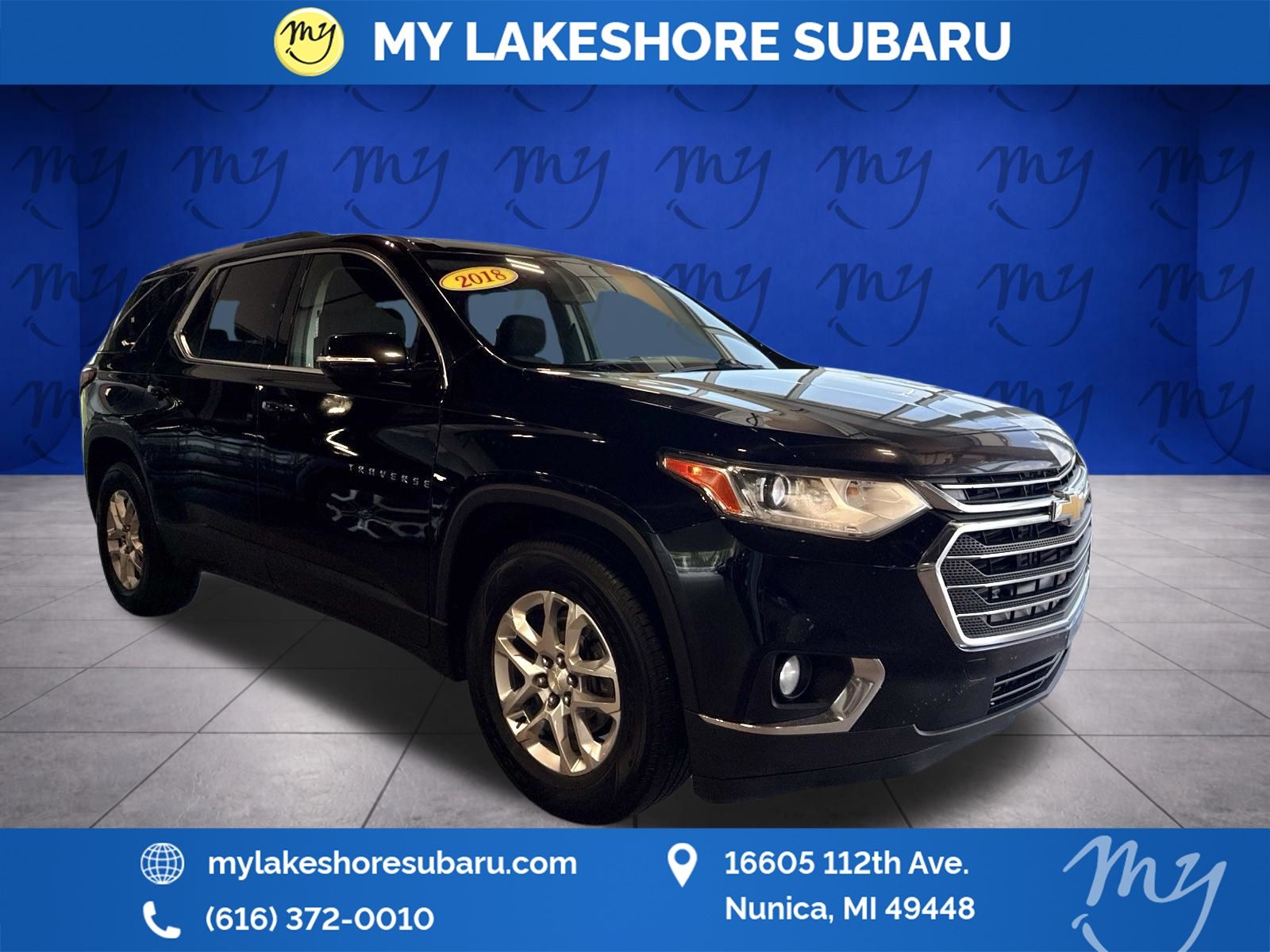 Mosaic Black Metallic 2018 Chevrolet Traverse SUV / Crossover Four-Wheel Drive 9-Speed Automatic
