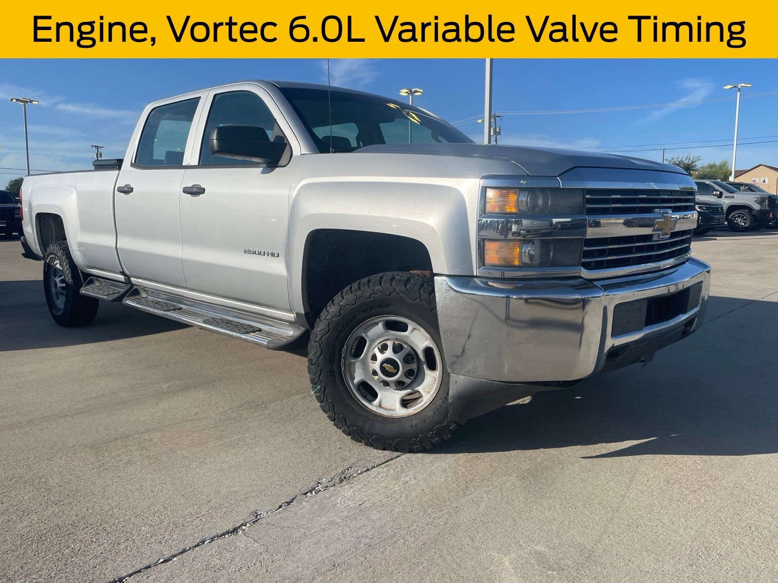 Silver Ice Metallic 2016 Chevrolet Silverado 2500HD Pickup Truck Four-Wheel Drive 6-Speed Automatic Overdrive