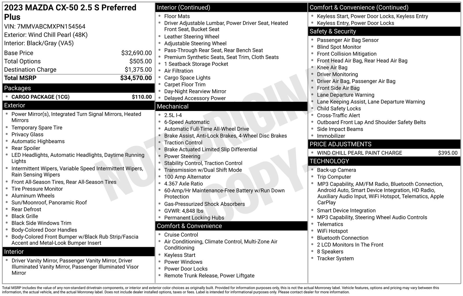 Used Car 2023 Mazda Cx-50  2.5 S Preferred Plus Package For Sale Under $30,000 In Austin, Texas