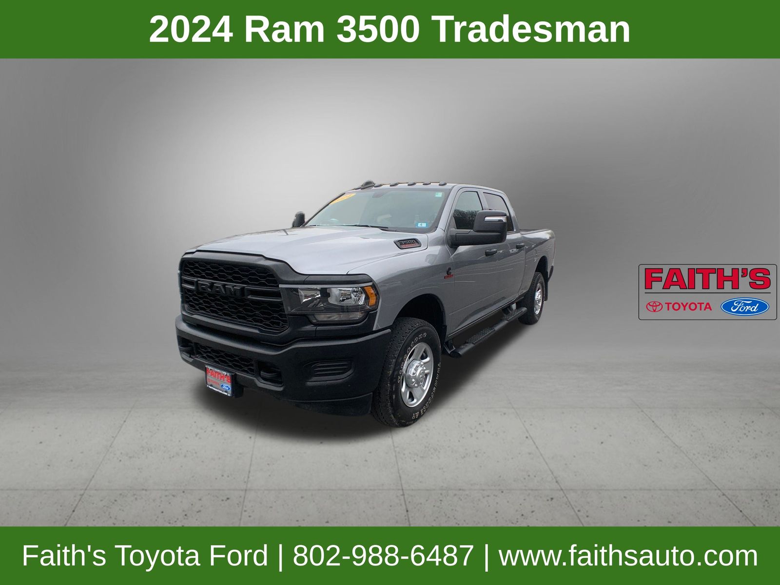 Billet Silver Metallic Clearcoat 2024 RAM 3500 Pickup Truck Four-Wheel Drive 6-Speed Automatic
