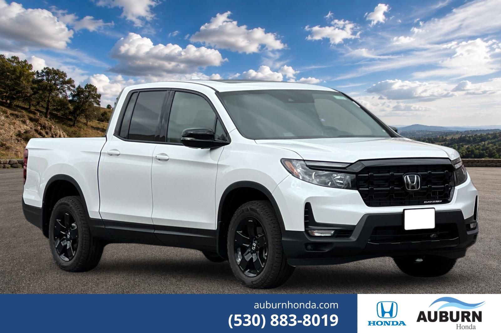 White 2026 Honda Ridgeline Black Edition AWD Pickup Truck All-Wheel Drive Automatic