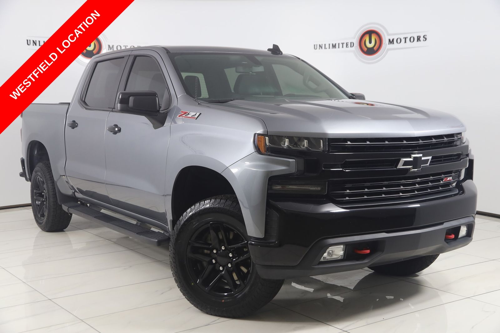 Gray (Satin Steel Metallic) 2021 Chevrolet Silverado 1500 Pickup Truck Four-Wheel Drive Automatic