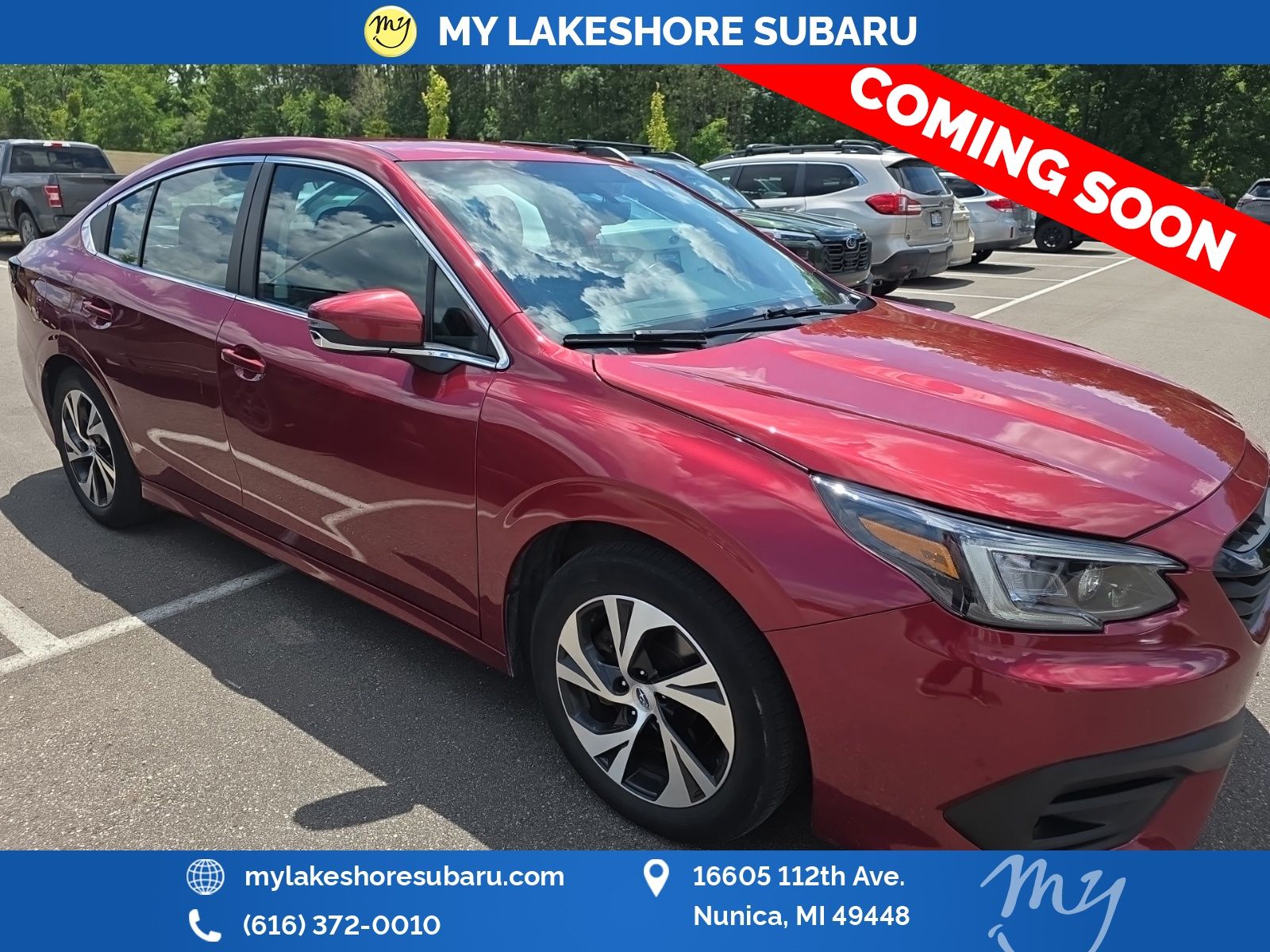 Crimson Red Pearl 2021 Subaru Legacy Sedan All-Wheel Drive Continuously Variable Transmission