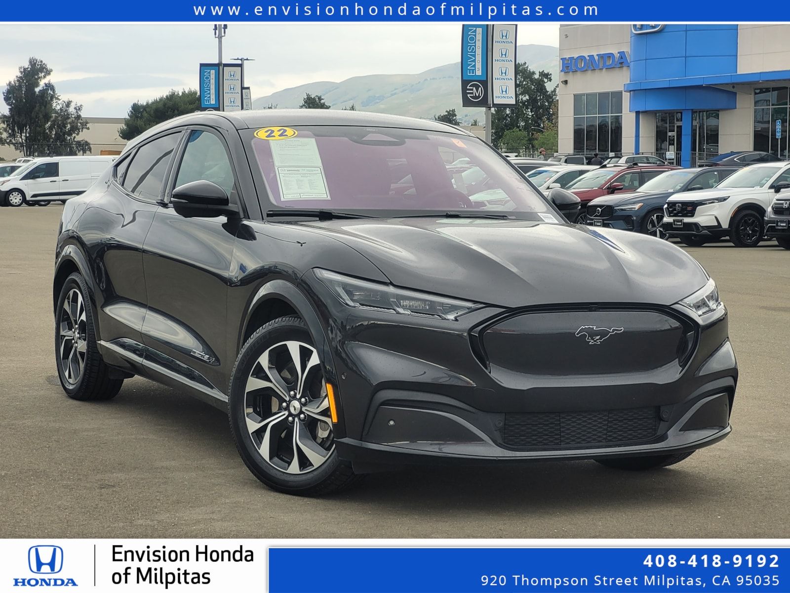 Dark Matter Gray Metallic 2022 Ford Mustang Mach-E Premium RWD SUV / Crossover Rear-Wheel Drive Automatic