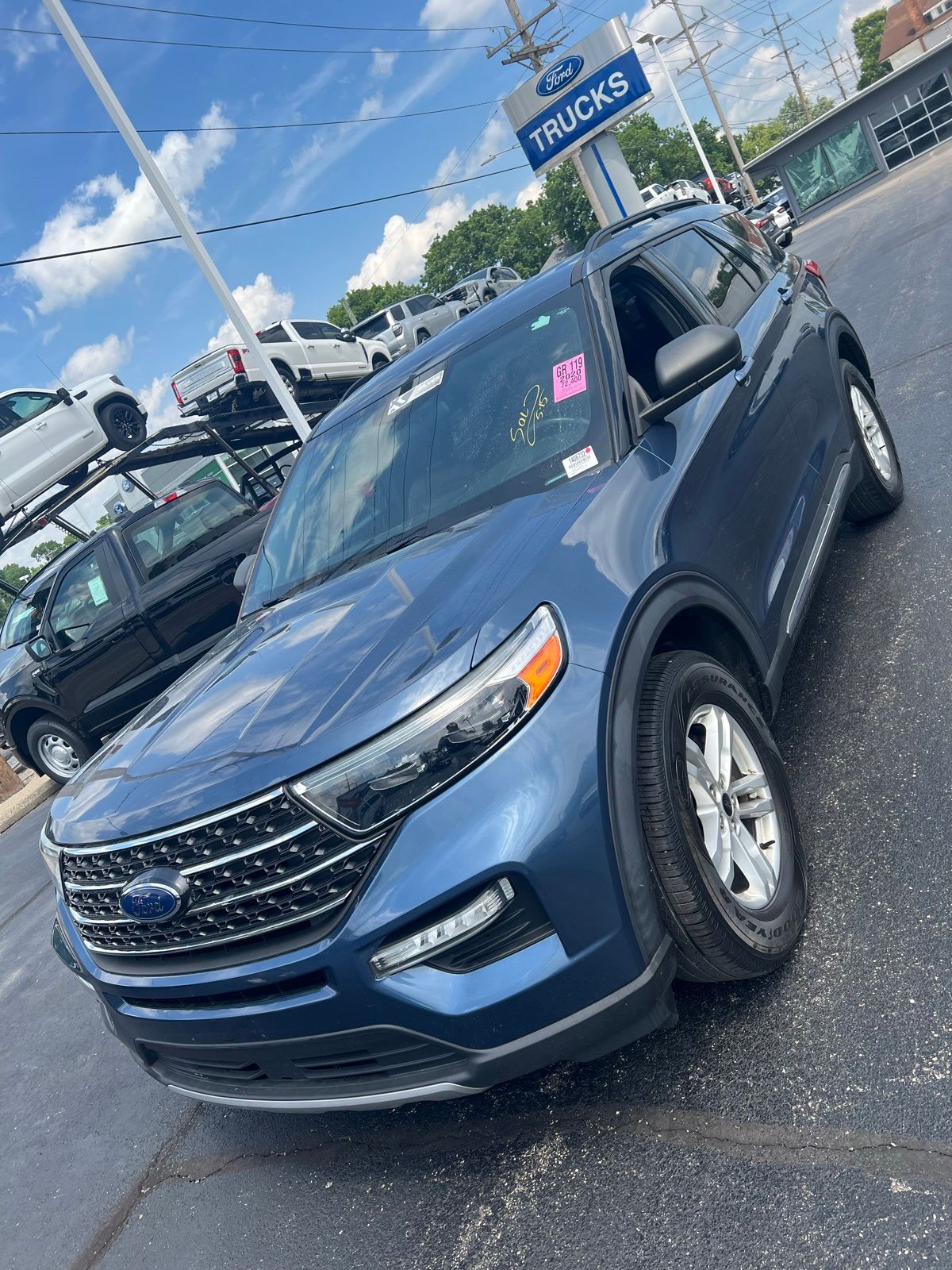 Blue Metallic 2020 Ford Explorer XLT AWD SUV / Crossover All-Wheel Drive Automatic