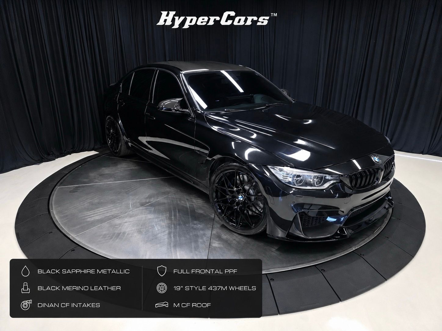 Black Sapphire Metallic 2015 BMW M3 Sedan Rear-Wheel Drive 6-Speed Manual