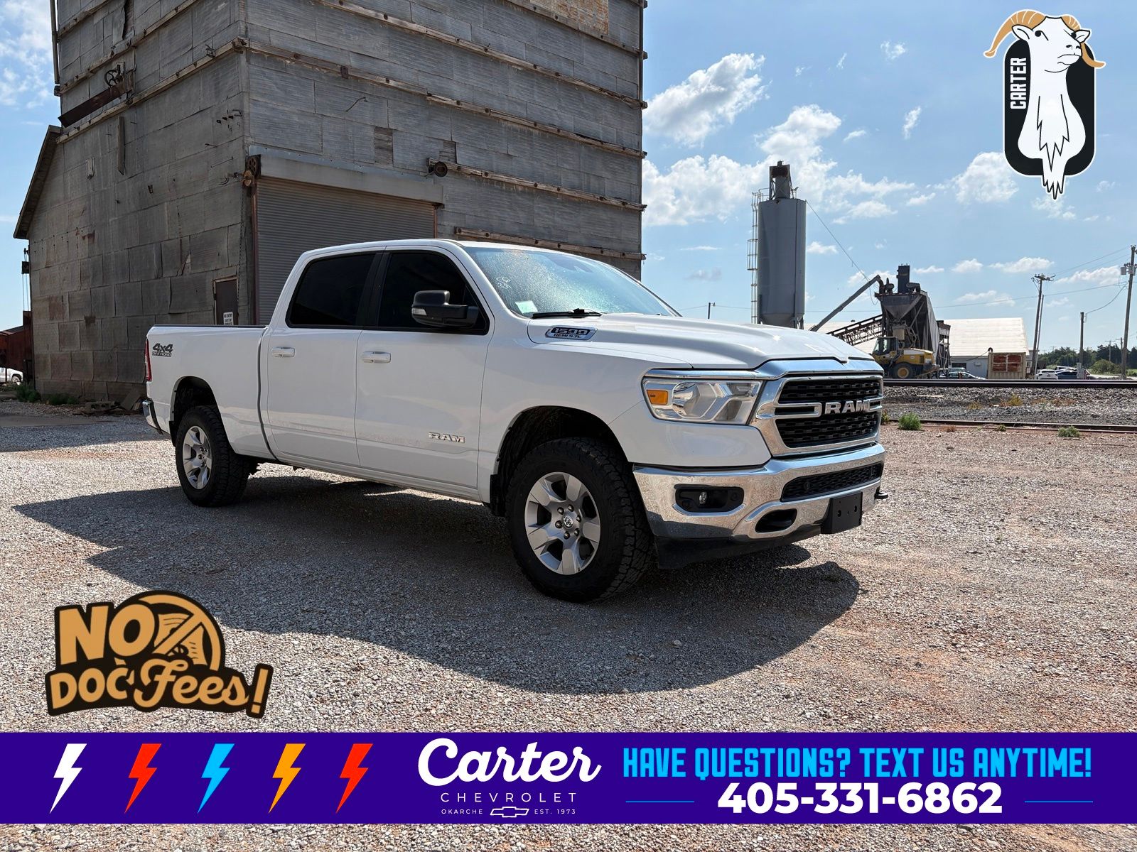 Bright White Clearcoat 2022 RAM 1500 Pickup Truck Four-Wheel Drive 8-Speed Automatic