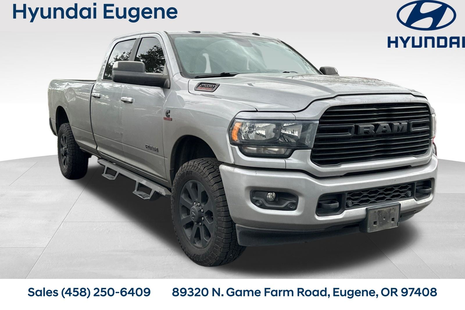 Billet Silver Metallic Clearcoat 2019 RAM 2500 Big Horn Crew Cab LB 4WD Pickup Truck Four-Wheel Drive 6-Speed Automatic