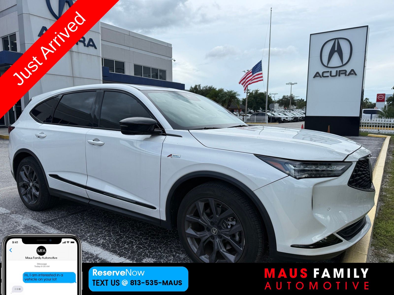 Platinum White Pearl 2024 Acura MDX SUV / Crossover All-Wheel Drive Automatic