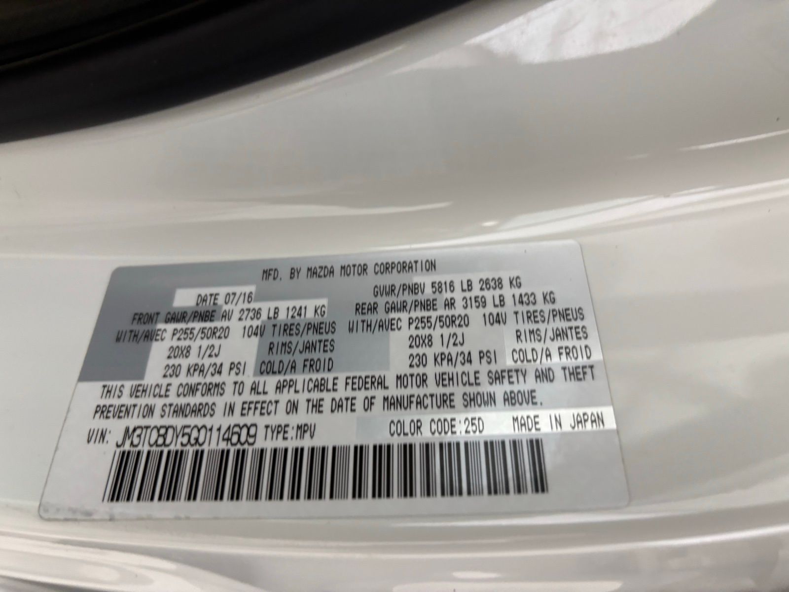 Used Car 2016 Mazda Cx-9  Grand Touring For Sale Under $20,000 In Austin, Texas