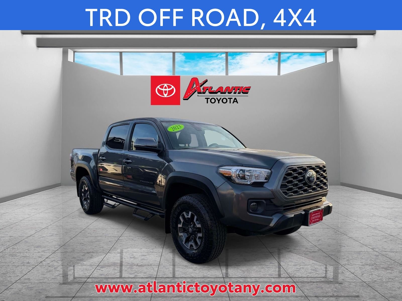 Magnetic Gray 2023 Toyota Tacoma TRD Off Road Double Cab 4WD Pickup Truck Four-Wheel Drive 6-Speed Automatic