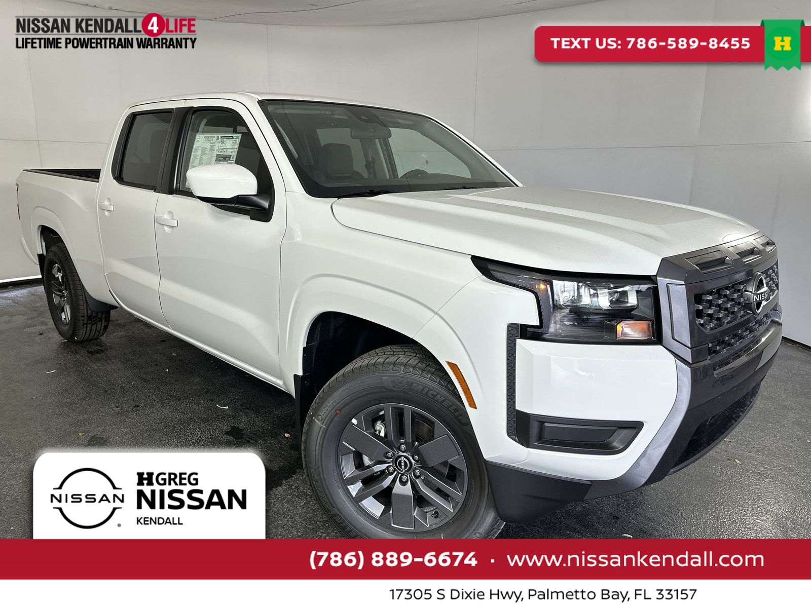 Glacier White 2026 Nissan Frontier Pickup Truck Four-Wheel Drive 9-Speed Automatic Overdrive