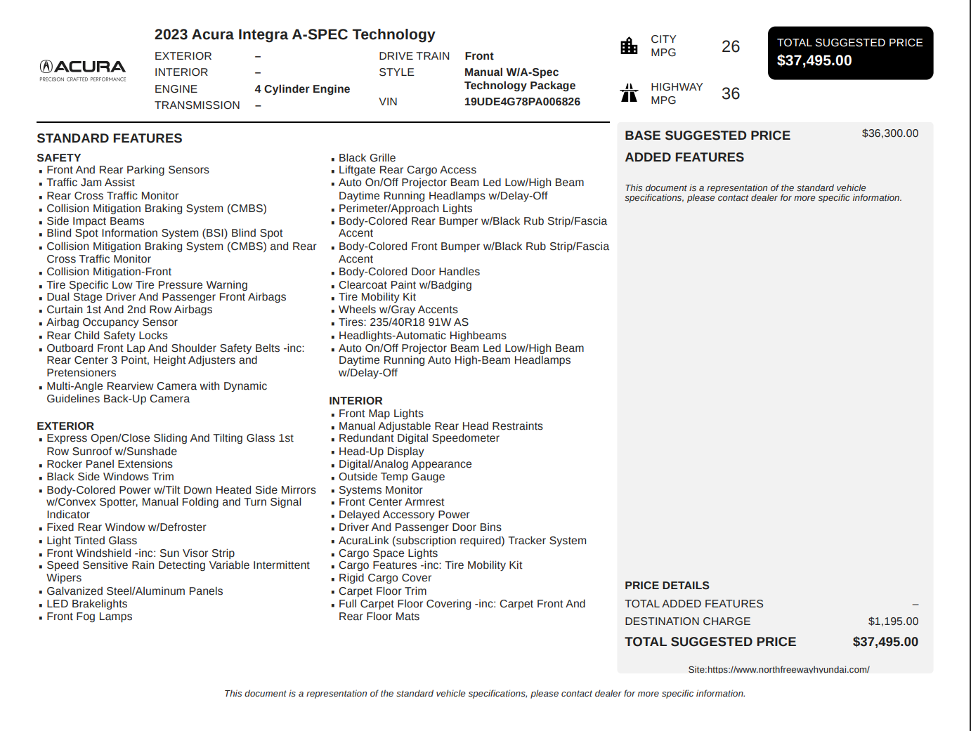 2023 Acura Integra A-Spec Tech Package - 2