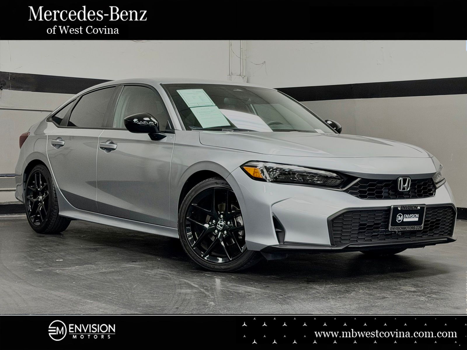 Urban Gray Pearl 2026 Honda Civic Sport FWD Sedan Front-Wheel Drive Continuously Variable Transmission