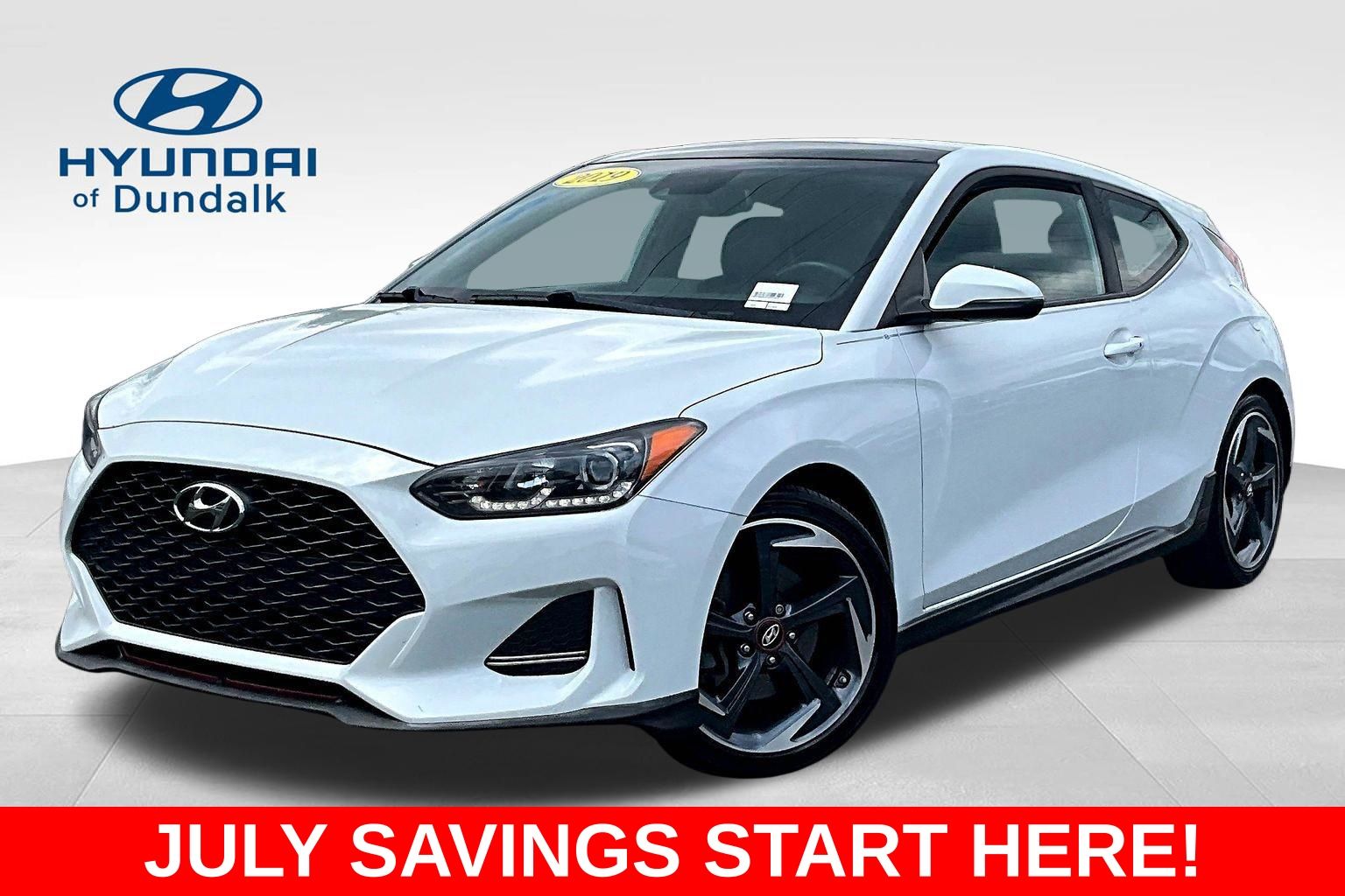 Chalk White 2019 Hyundai Veloster Coupe Front-Wheel Drive Automatic