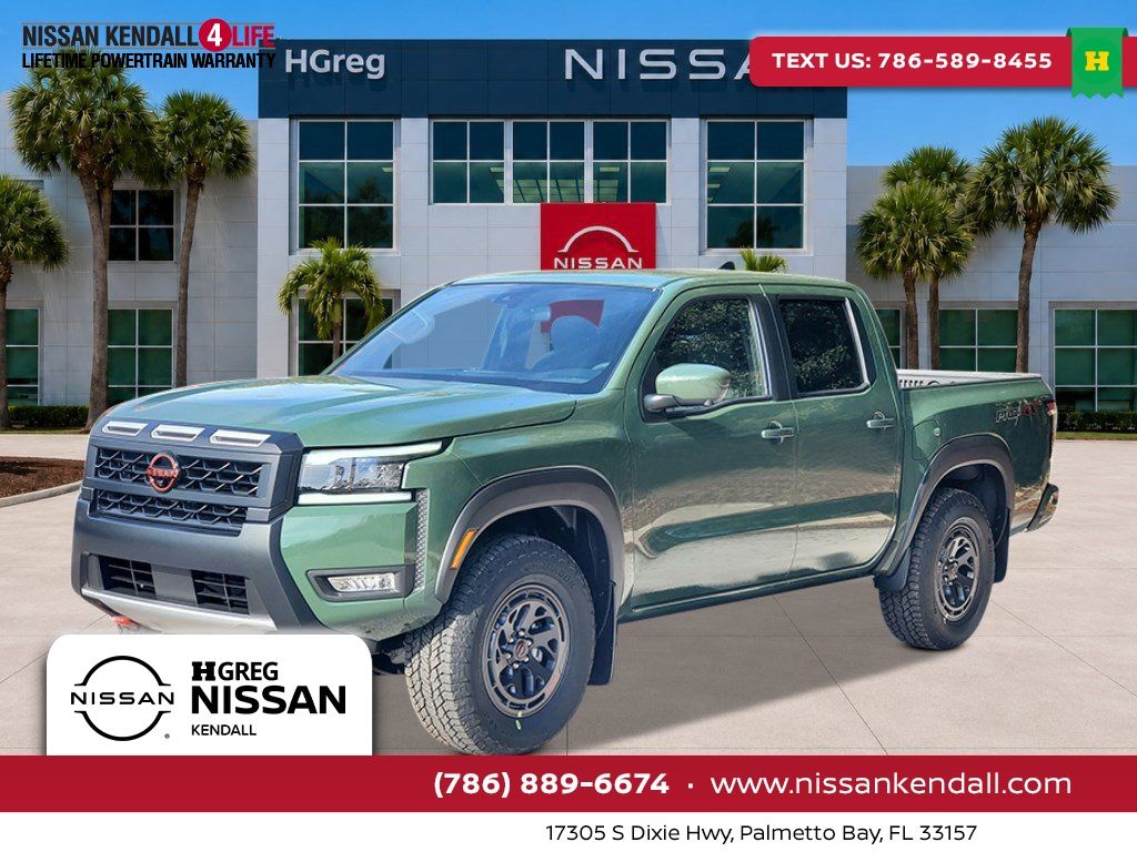 Tactical Green Metallic 2026 Nissan Frontier Pickup Truck Four-Wheel Drive 9-Speed Automatic Overdrive