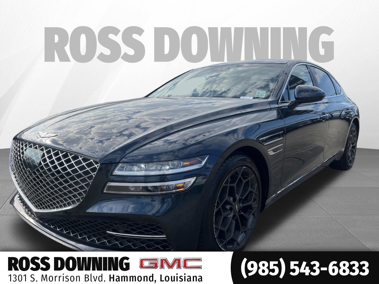 Tasman Blue 2021 Genesis G80 Sedan Rear-Wheel Drive 8-Speed Automatic