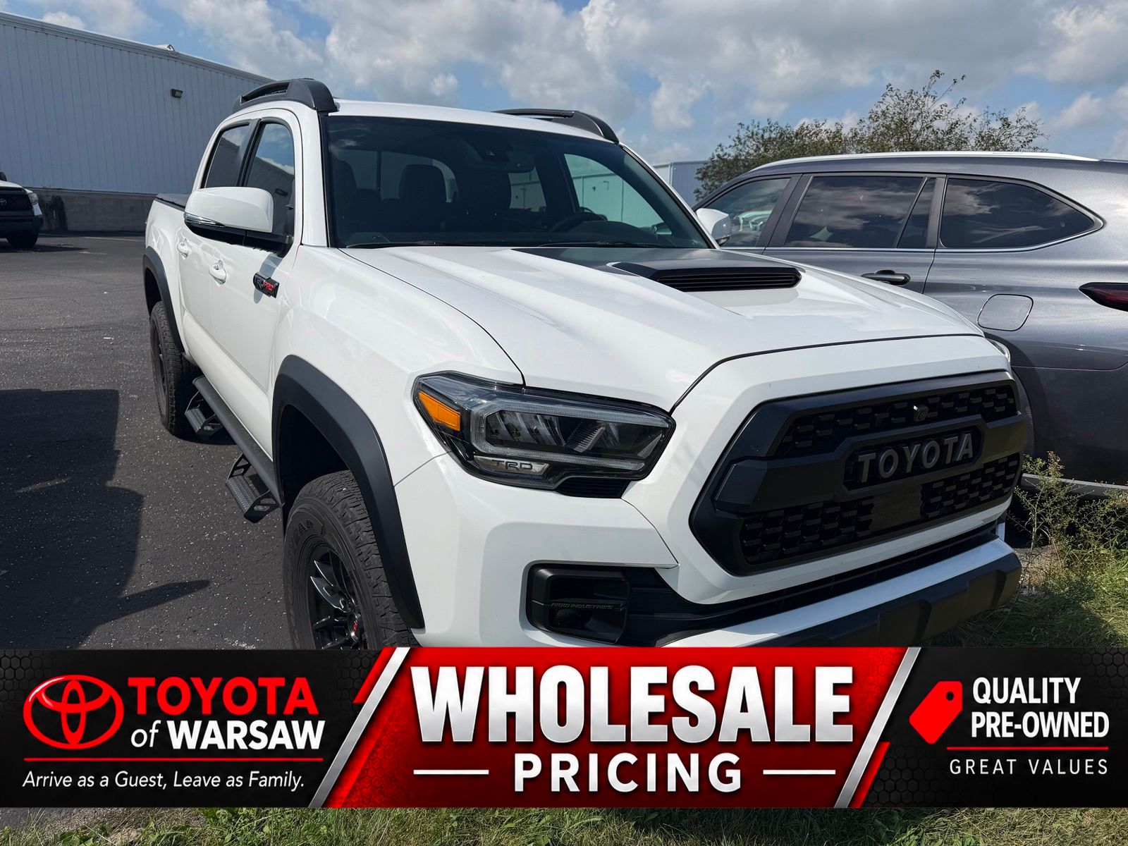 Super White 2020 Toyota Tacoma Pickup Truck Four-Wheel Drive 6-Speed Automatic
