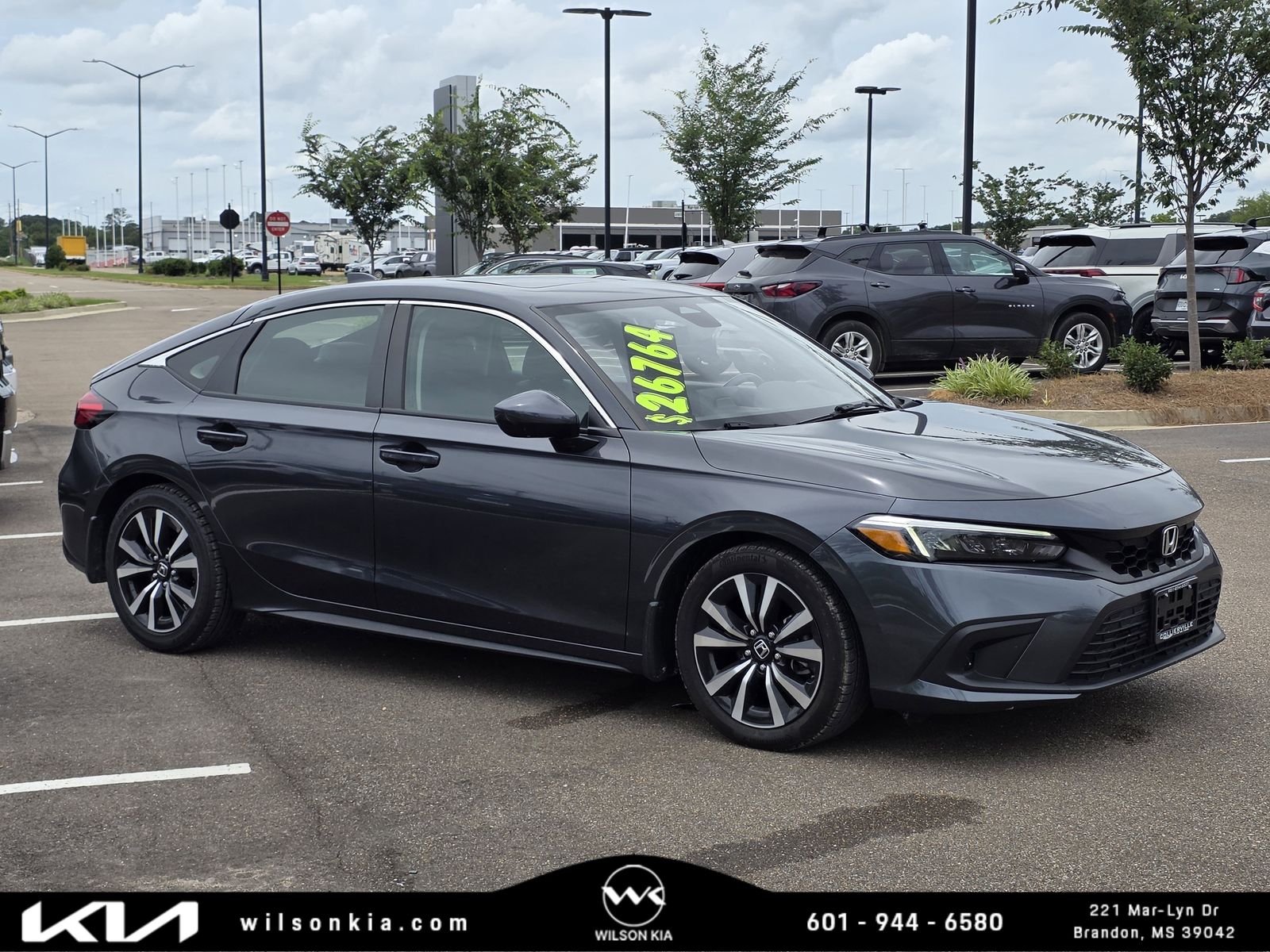 Meteorite Gray Metallic 2023 Honda Civic Hatchback EX-L FWD Hatchback Front-Wheel Drive Continuously Variable Transmission