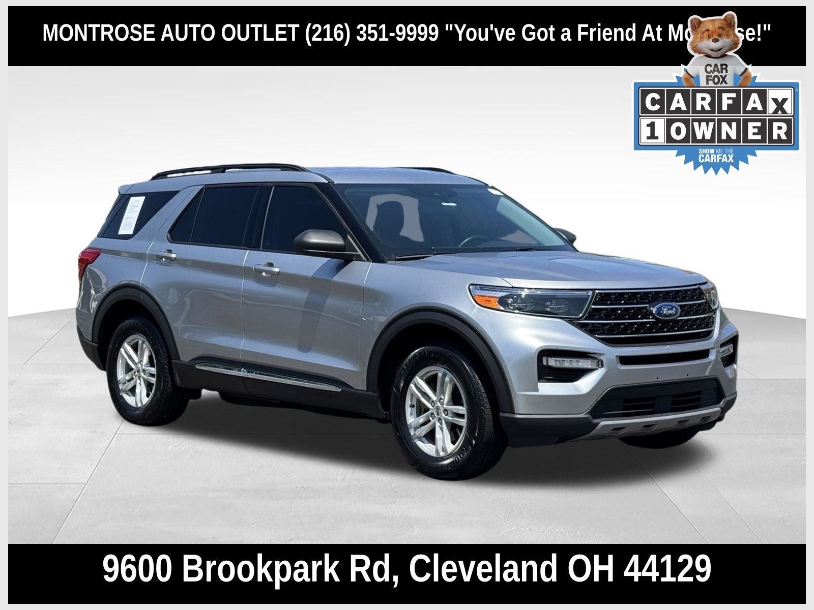 Iconic Silver Metallic 2020 Ford Explorer SUV / Crossover All-Wheel Drive Automatic