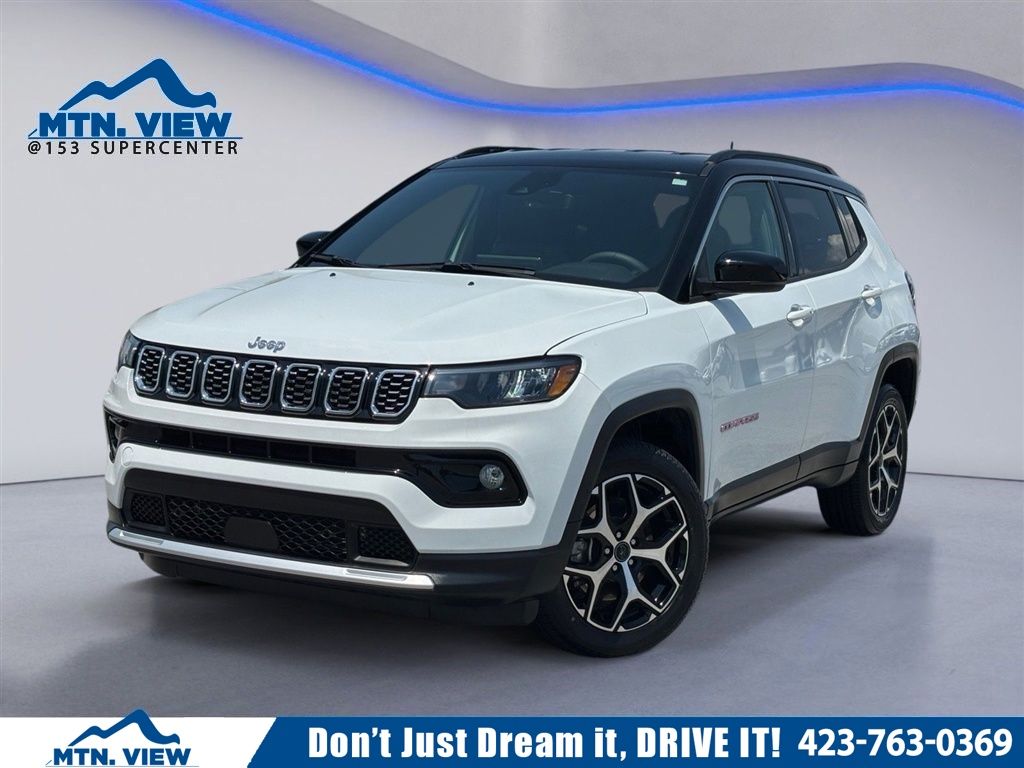 Bright White Clearcoat 2025 Jeep Compass SUV / Crossover Four-Wheel Drive 8-Speed Automatic