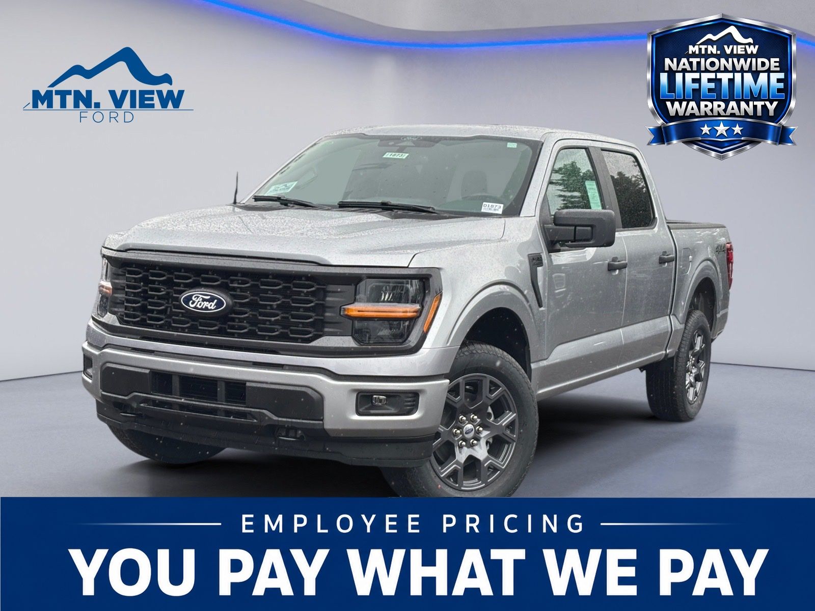 Iconic Silver Metallic 2026 Ford F-150 STX SuperCrew 4WD Pickup Truck Four-Wheel Drive Automatic